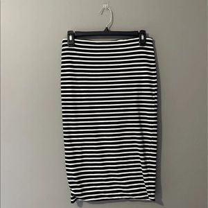 h&m striped skirt